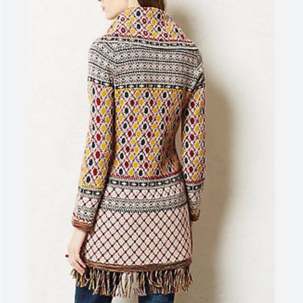 Angel Of The North Satpura Sweater Coat Embellished Cardigan Anthropologie M - Picture 5 of 16